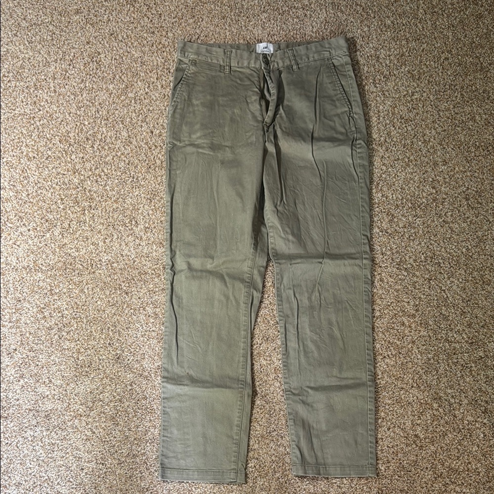 H&M Olive Green Chinos for Men